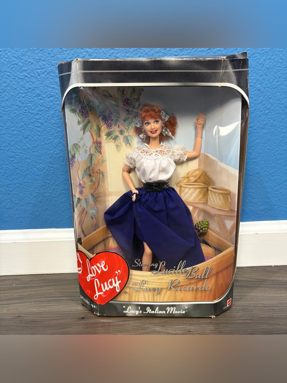 Vintage 1999 Mattel Barbie I Love Lucy Lucy's Italian Movie Doll Damaged Box